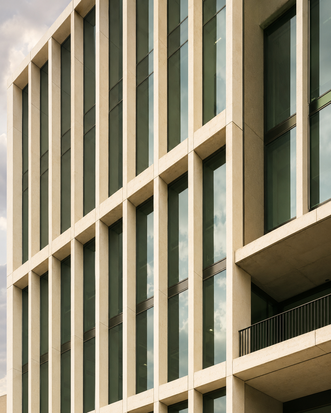 Contemporary commercial building facade
